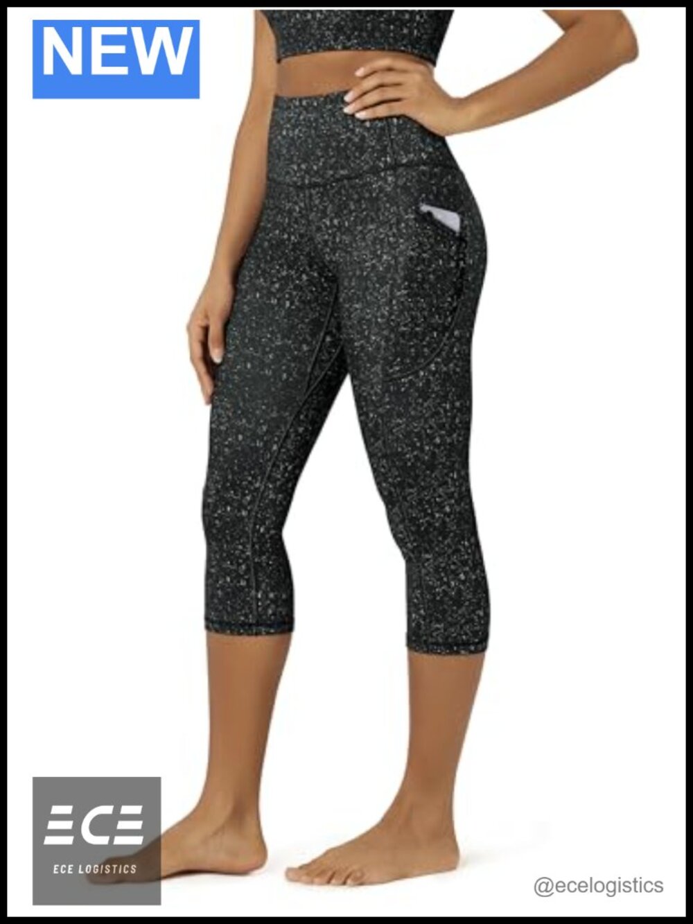 High Waisted Yoga Capris with Pockets Tummy Control Non See Through Workout